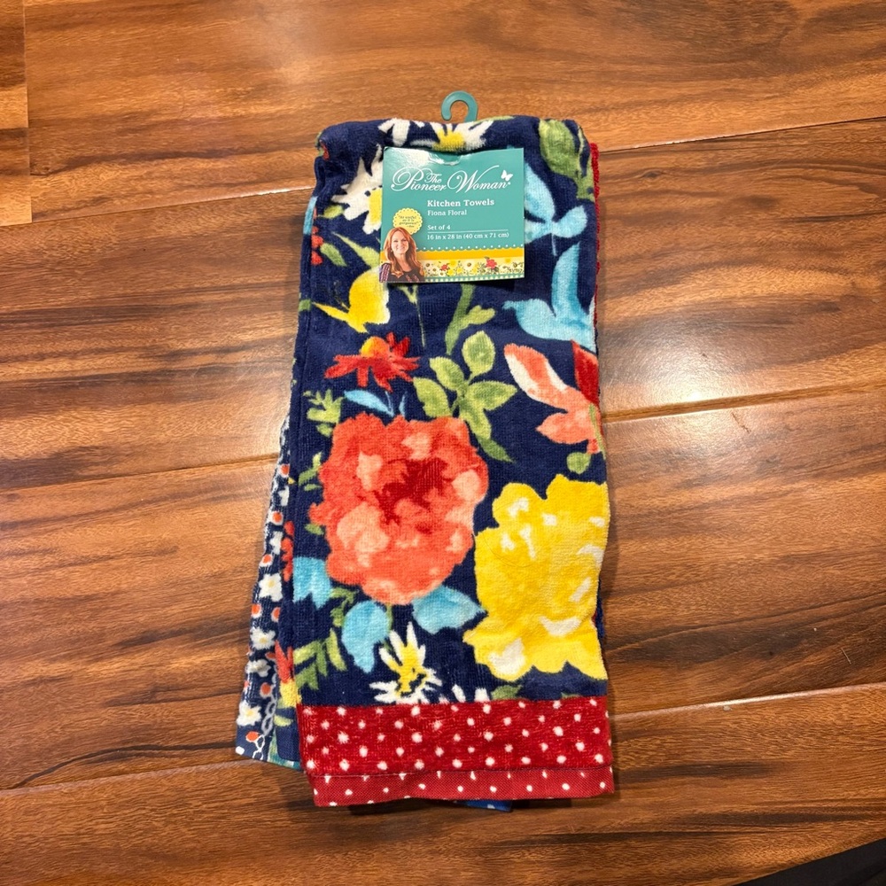 The Pioneer Woman 4 Pack Fiona Kitchen Towel Sets Floral Country Chic